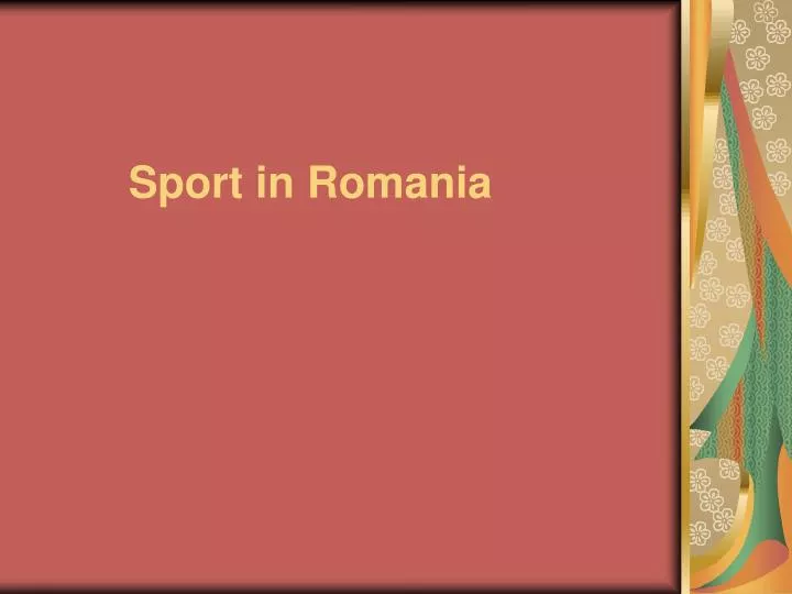 sport in romania