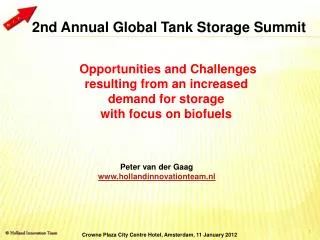 Opportunities and Challenges resulting from an increased demand for storage with focus on biofuels