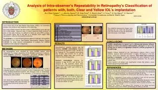 Analysis of Intra-observer's Repeatability in Retinopathy's Classification of patients with, both, Clear and Yellow IOL'