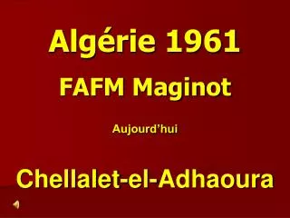 Algérie 1961