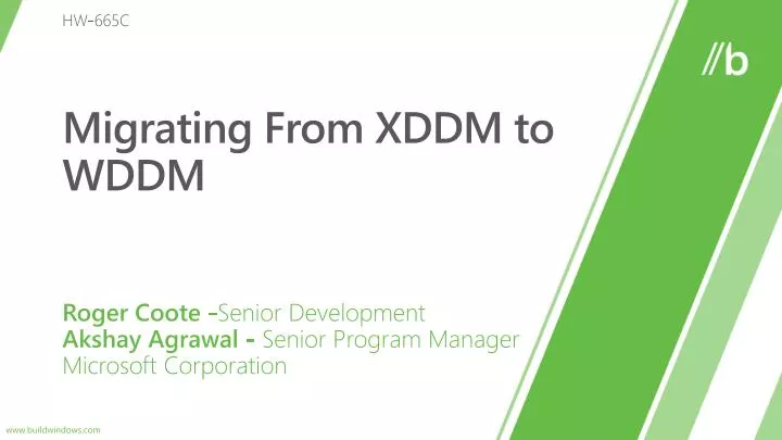 migrating from xddm to wddm