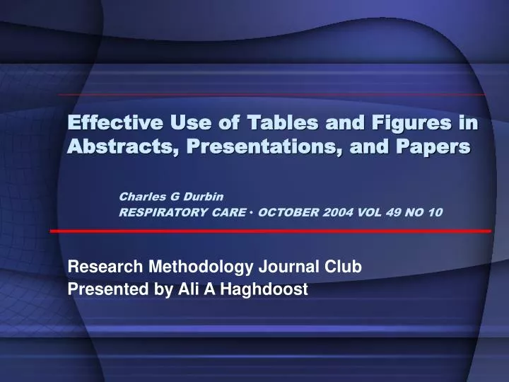 research methodology journal club presented by ali a haghdoost