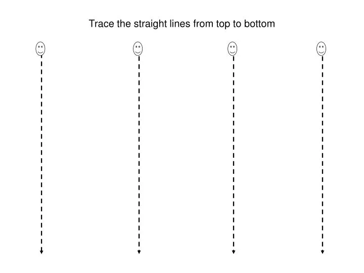 trace the straight lines from top to bottom