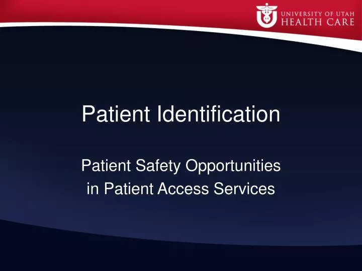 patient identification