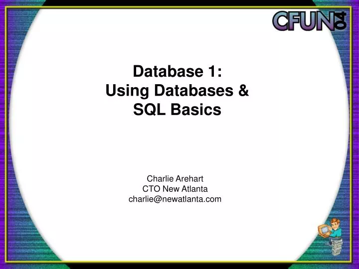 database 1 using databases sql basics