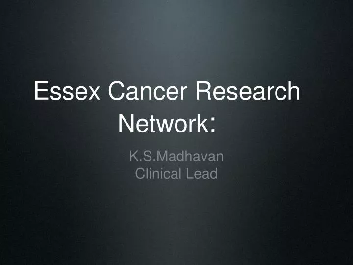 essex cancer research network