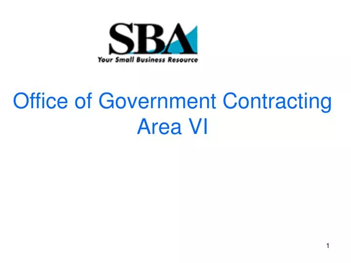 office of government contracting area vi