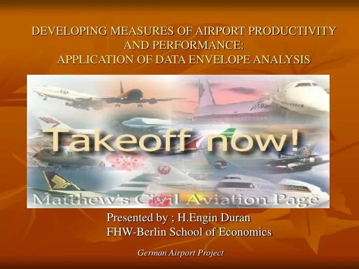 developing measures of airport productivity and performance application of data envelope analysis