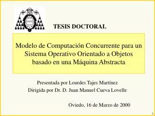 Modelo de Computación Concurrente para un Sistema Operativo Orientado a Objetos basado en una Máquina Abstracta