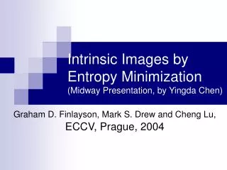 Intrinsic Images by Entropy Minimization (Midway Presentation, by Yingda Chen)