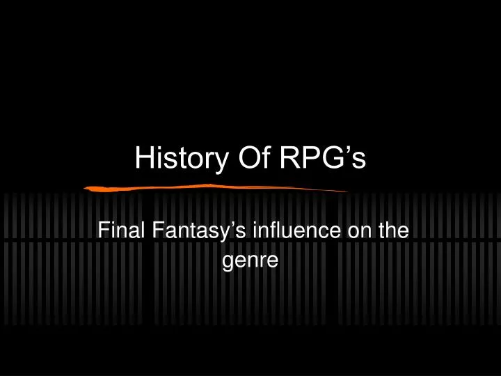history of rpg s