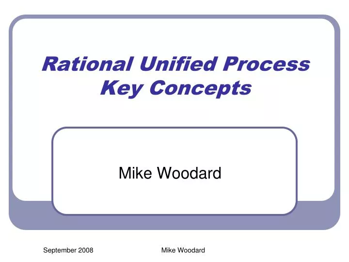 rational unified process key concepts