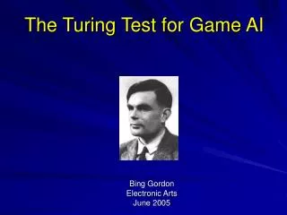 The Turing Test for Game AI