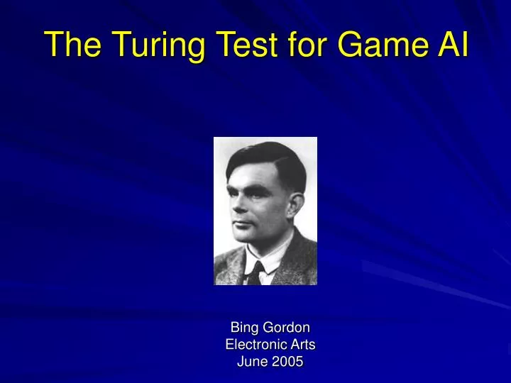 the turing test for game ai