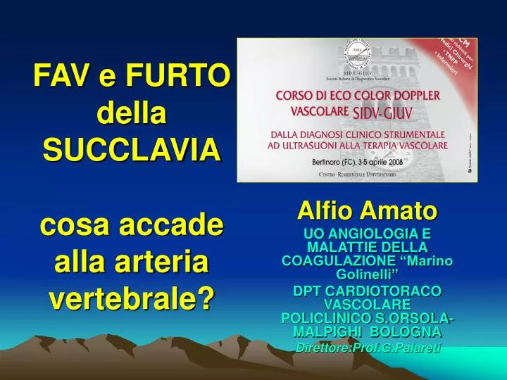 fav e furto della succlavia cosa accade alla arteria vertebrale