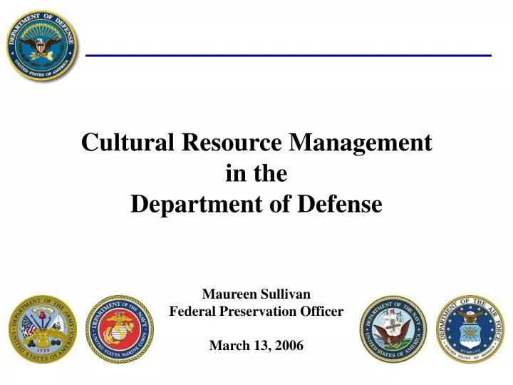 cultural resource management in the department of defense
