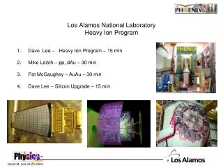 Los Alamos National Laboratory Heavy Ion Program