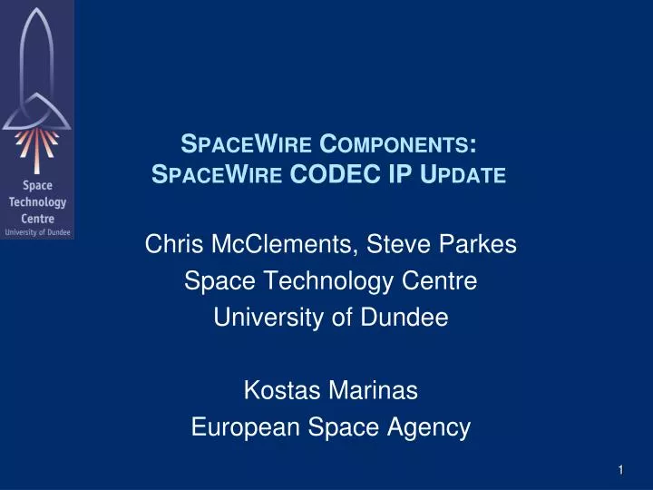 spacewire components spacewire codec ip update