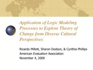 Application of Logic Modeling Processes to Explore Theory of Change from Diverse Cultural Perspectives