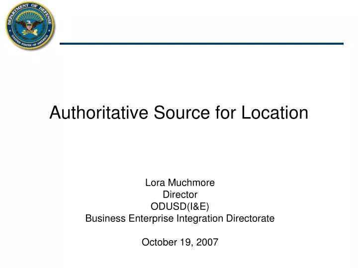 authoritative source for location
