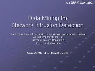Data Mining for Network Intrusion Detection