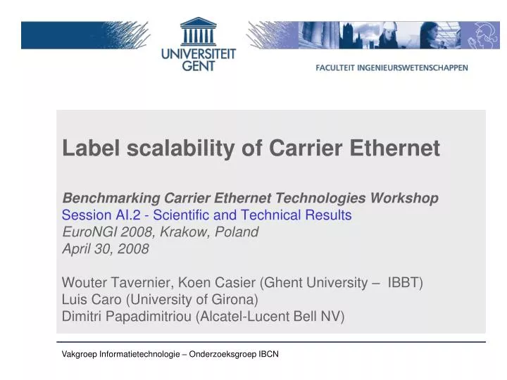 label scalability of carrier ethernet