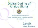 Digital Coding of Analog Signal - slide 1
