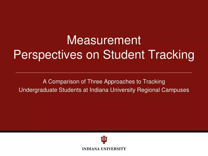 measurement perspectives on student tracking