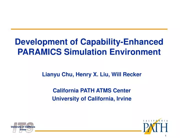 development of capability enhanced paramics simulation environment