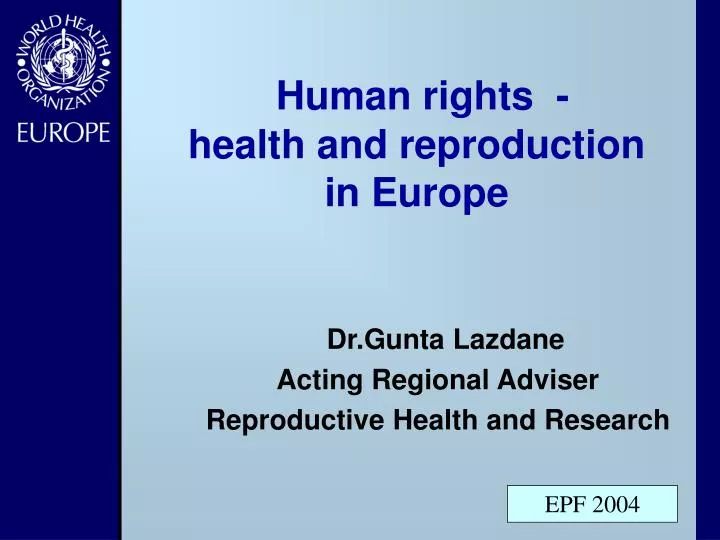 human rights health and reproduction in europe