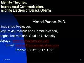 M Michael Prosser, Ph.D. Distinguished Professor,