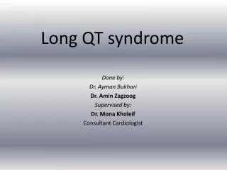Long QT syndrome