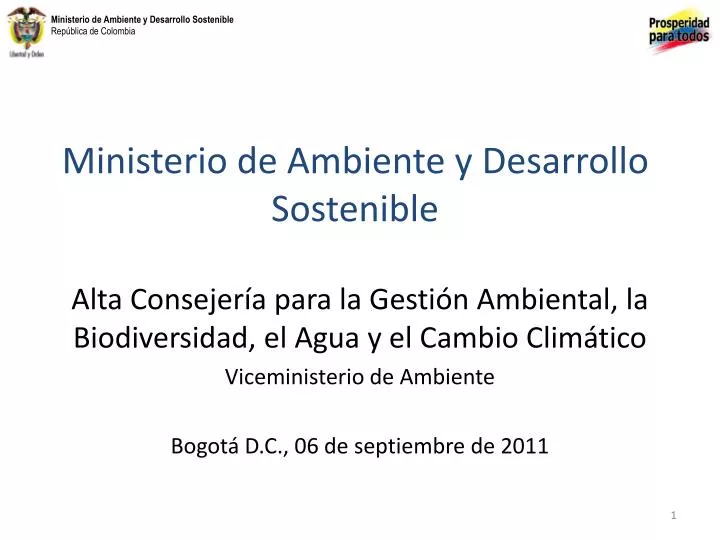 ministerio de ambiente y desarrollo sostenible