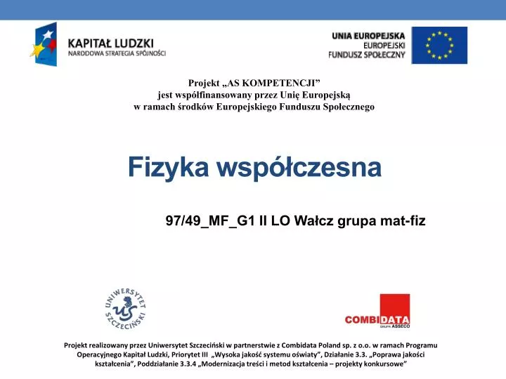 fizyka wsp czesna