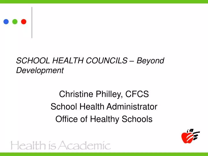 school health councils beyond development