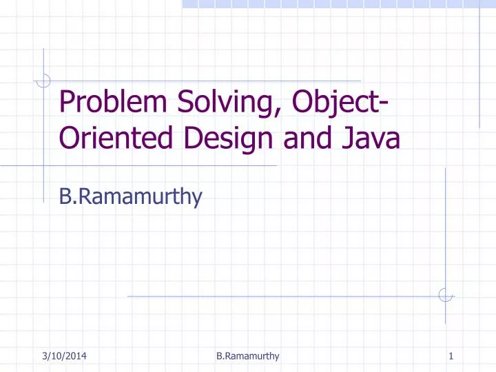 problem solving object oriented design and java