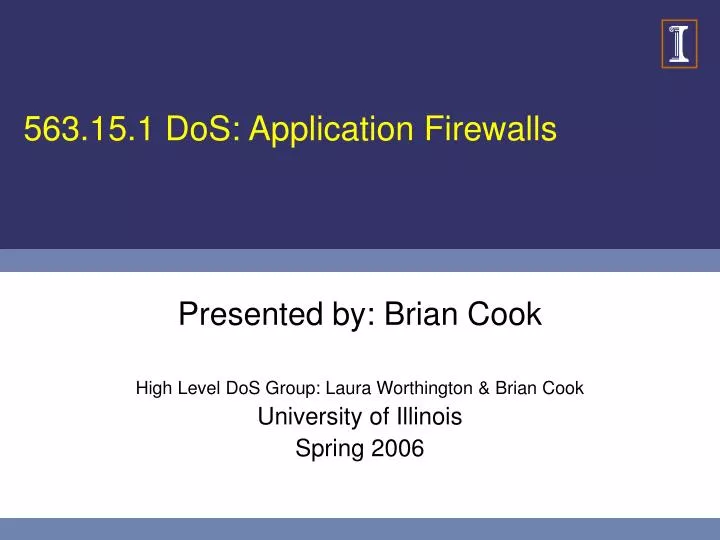 563 15 1 dos application firewalls