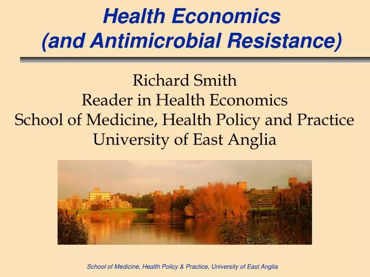 health economics and antimicrobial resistance