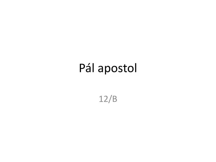 p l apostol