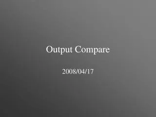 output compare