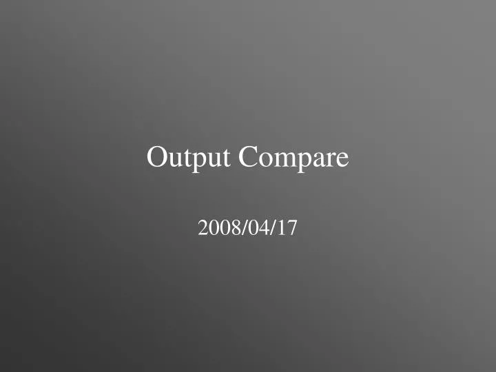 output compare