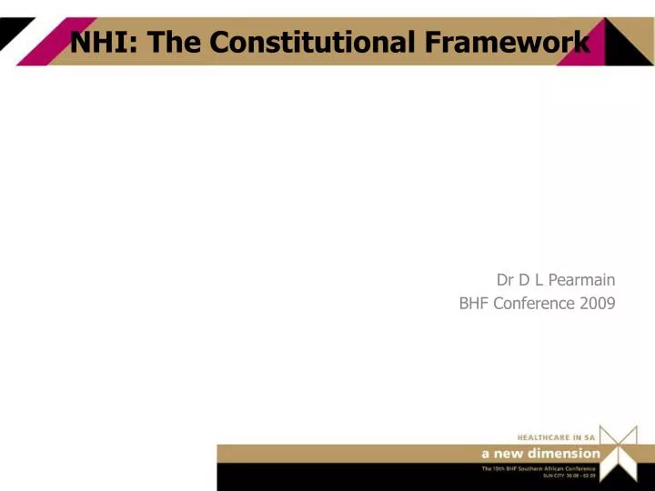 nhi the constitutional framework