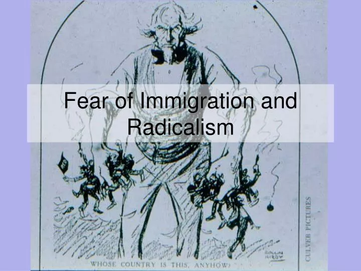 fear of immigration and radicalism