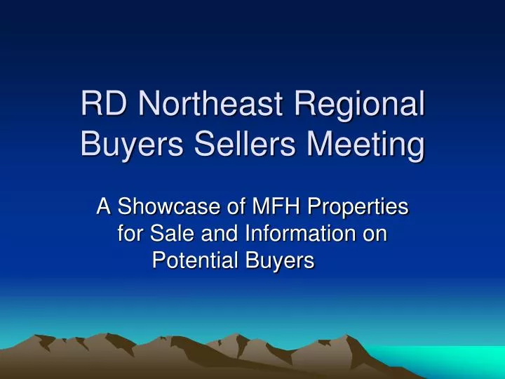 rd northeast regional buyers sellers meeting