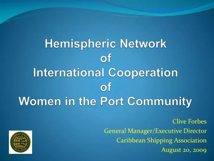 hemispheric network of international cooperation of women in the port community