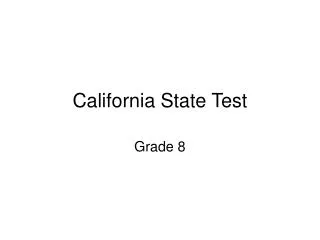 California State Test