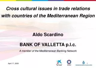Cross cultural issues in trade relations with countries of the Mediterranean Region