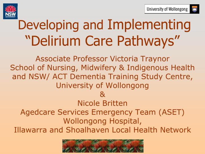 developing and implementing delirium care pathways