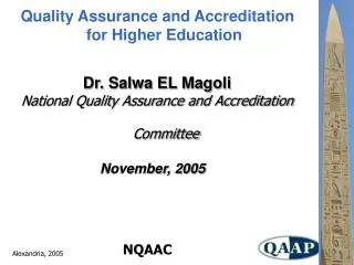 Quality Assurance and Accreditation for Higher Education