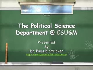 The Political Science Department CSUSM